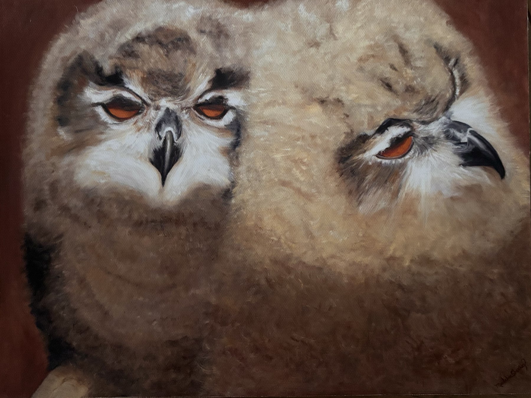 Painting: Two Owls