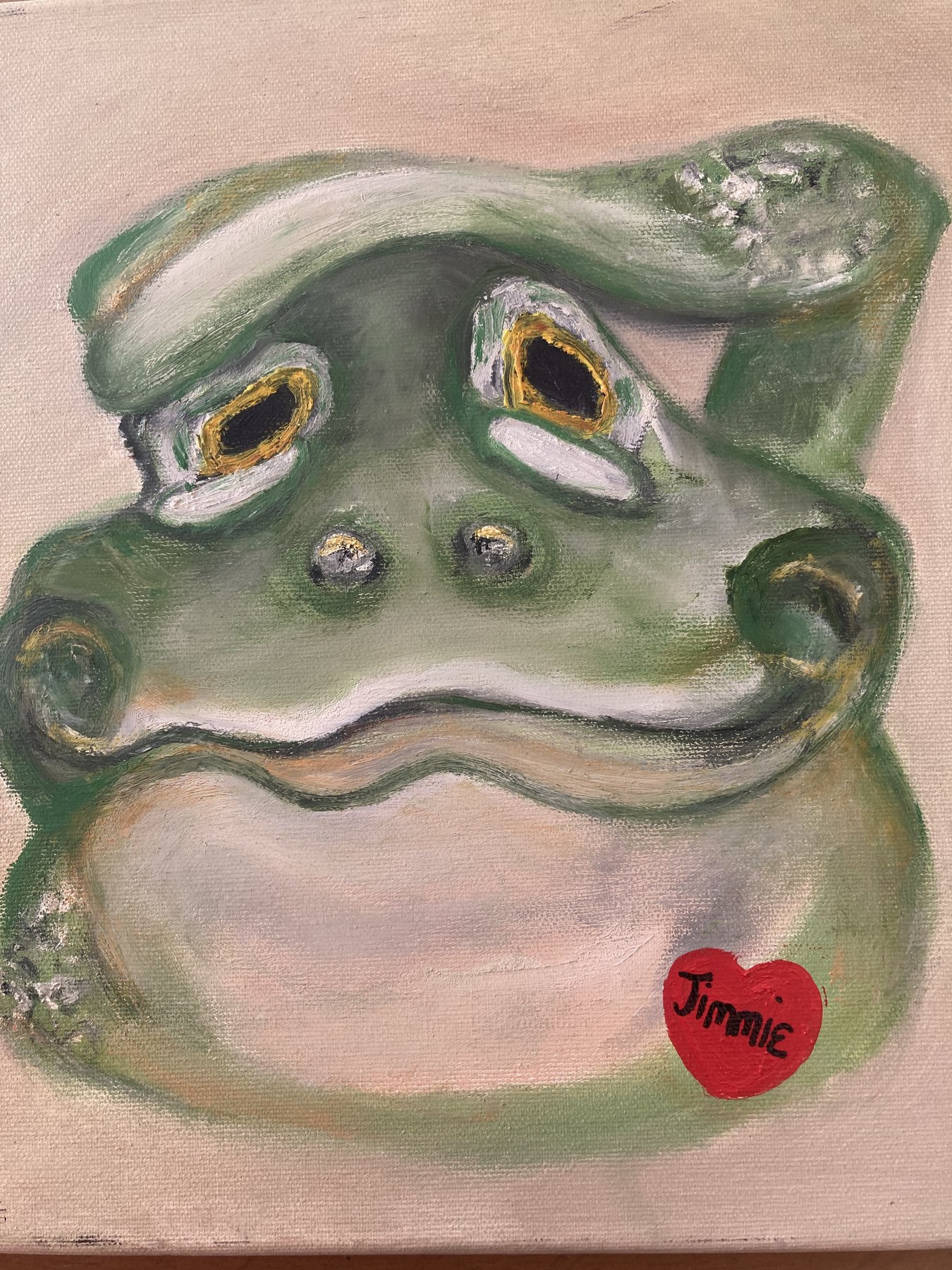 Painting: Green Frog